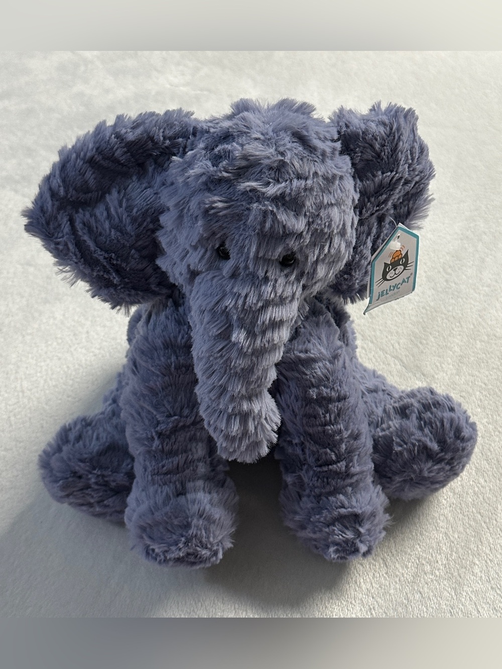 JELLYCAT rare retired grey medium fuddlewuddle elephant soft plush